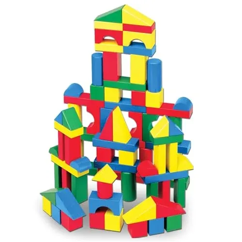 Melissa & Doug Wooden Building Blocks 100-Piece Set
