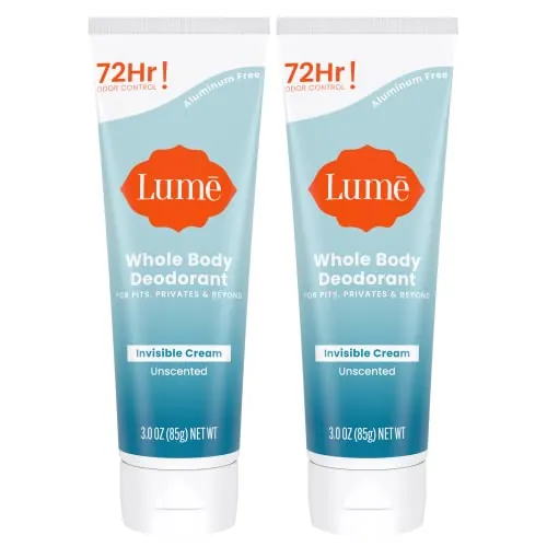Lume Whole Body Deodorant - Cream Tube - 3 oz, 2 pk