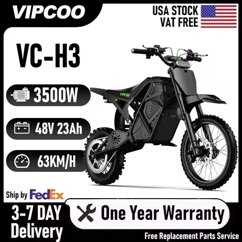 Vipcoo H3 3500W 48V Electric Dirt Bike
