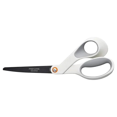 Fiskars 8" Premium Non-Stick SoftGrip All Purpose Scissors