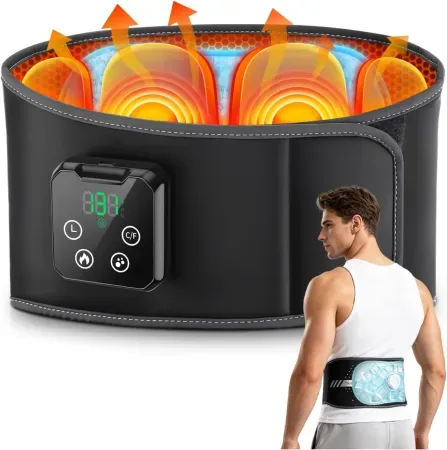 MoAcey Back Heating & Cooling Pad w/ 4 Heat 3 Massage Intensity Levels