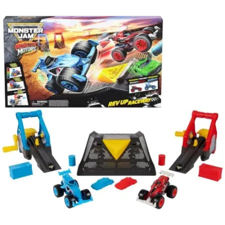 Monster Jam Monster Motors Rev Up Raceway Monster Trucks Playset