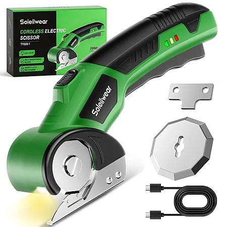 Soleilwear 4V Rechargeable Cordless Cardboard Cutter Scissors