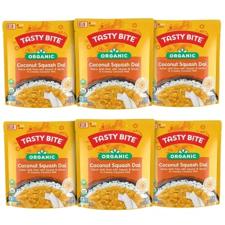 6-Pack 10oz Tasty Bite Organic Coconut Squash Dal