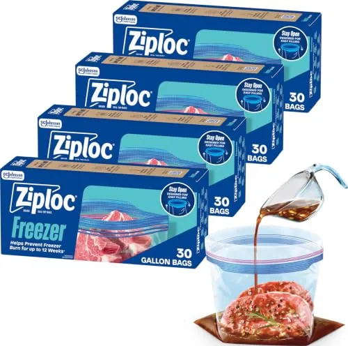 Ziploc Gallon Freezer Bags 120-Count