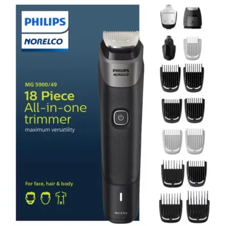 18-Piece Philips Norelco Multigroom Series 5000 Body Hair Trimmer