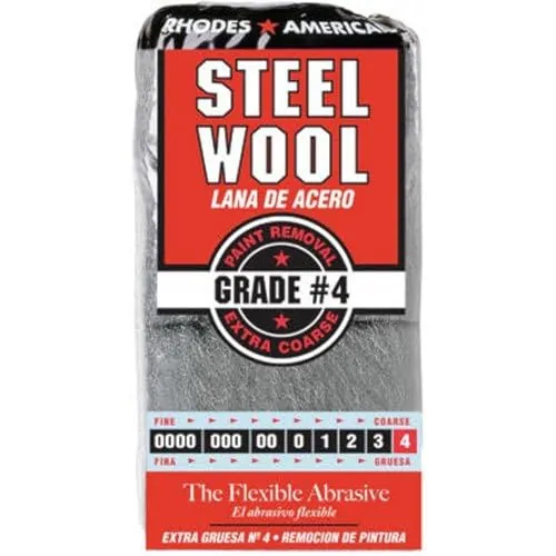 HOMAX Steel Wool Pads #4 Extra Coarse 12-Pack