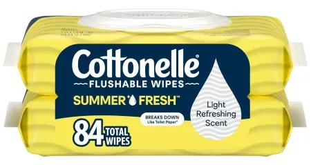 2-Pack 42-Count Cottonelle Scented Flushable Wipes