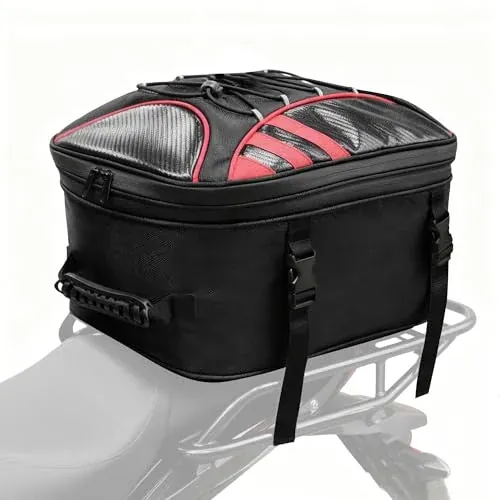 MDSTOP Motorcycle Tail Bag Dual Use Seat Helmet Bag Backpack