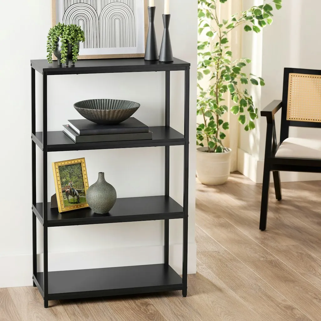 Mainstays 4-Shelf Metal Frame Bookcase