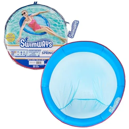 SwimWays Spring Float Papasan Round Adult Pool Lounger 36"L x 36"W