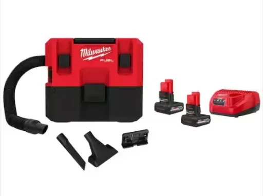 Milwaukee M12 FUEL 1.6-Gal Wet/Dry Vacuum w/ 2x 5.0Ah Batteries