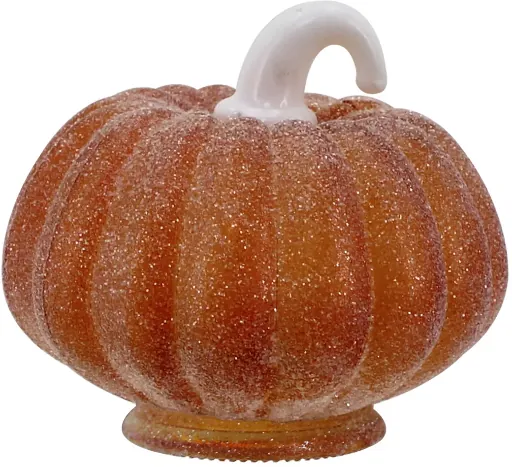 Halloween Mini Glitter Glass Pumpkin Table Decor