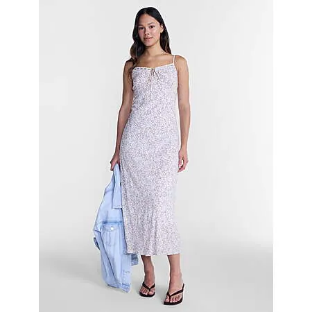 No Boundaries Woven Sweetheart Maxi Dress (Various)