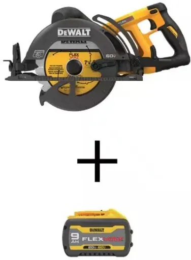 DeWalt FLEXVOLT 60V MAX 7-1/4 in. Wormdrive Style Circular Saw with 9.0Ah Battery
