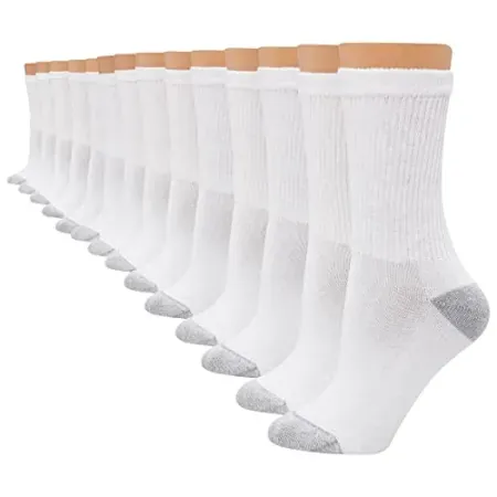 14-Pack Hanes Women's Moisture-Wicking Crew Socks