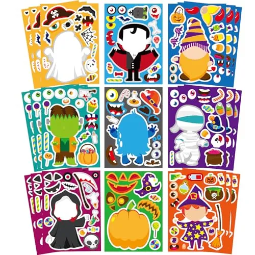 Halloween Make a Face Sticker 27 Count