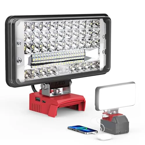 Ecarke 145W 14500-Lumen LED Work Light for Milwaukee 18V Batteries