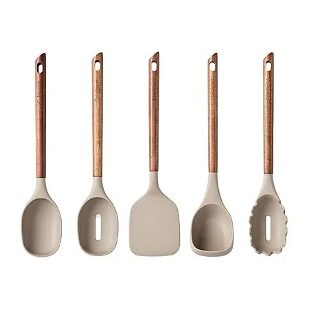 Prime: 5-Pc Cuisinart AcaciaFusion Tool Set w/ Silicone Heads & Wood Handles