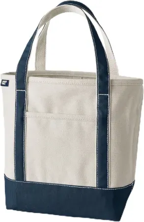 Lands' End Cotton Canvas Open Tote Bag