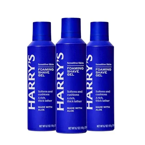 Harry's Foaming Shave Gel for Men w/ Aloe 3-Pack 6.7-Oz