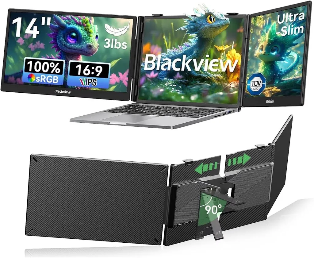 Blackview 14" Triple Laptop Screen Extender
