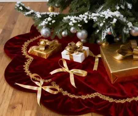 Inadays 36" Christmas Velvet Plush Tree Skirt
