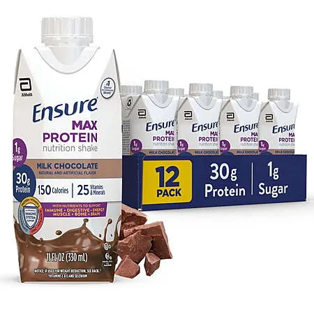 12-Pk 11-Oz Ensure Max Protein Shake (Various Flavors)