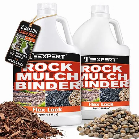 2-Pk 1-Gallon Teexpert Mulch Glue Concentrate for Landscaping
