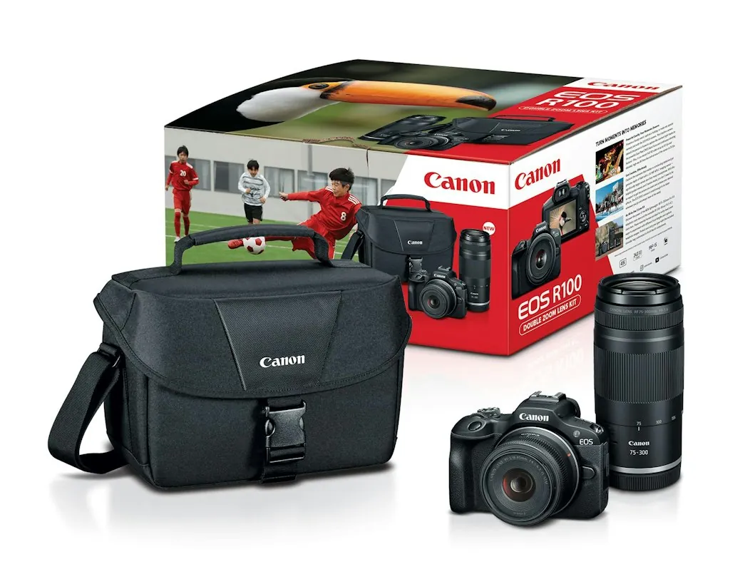 Canon EOS R100 Double Zoom Lens Kit Camera
