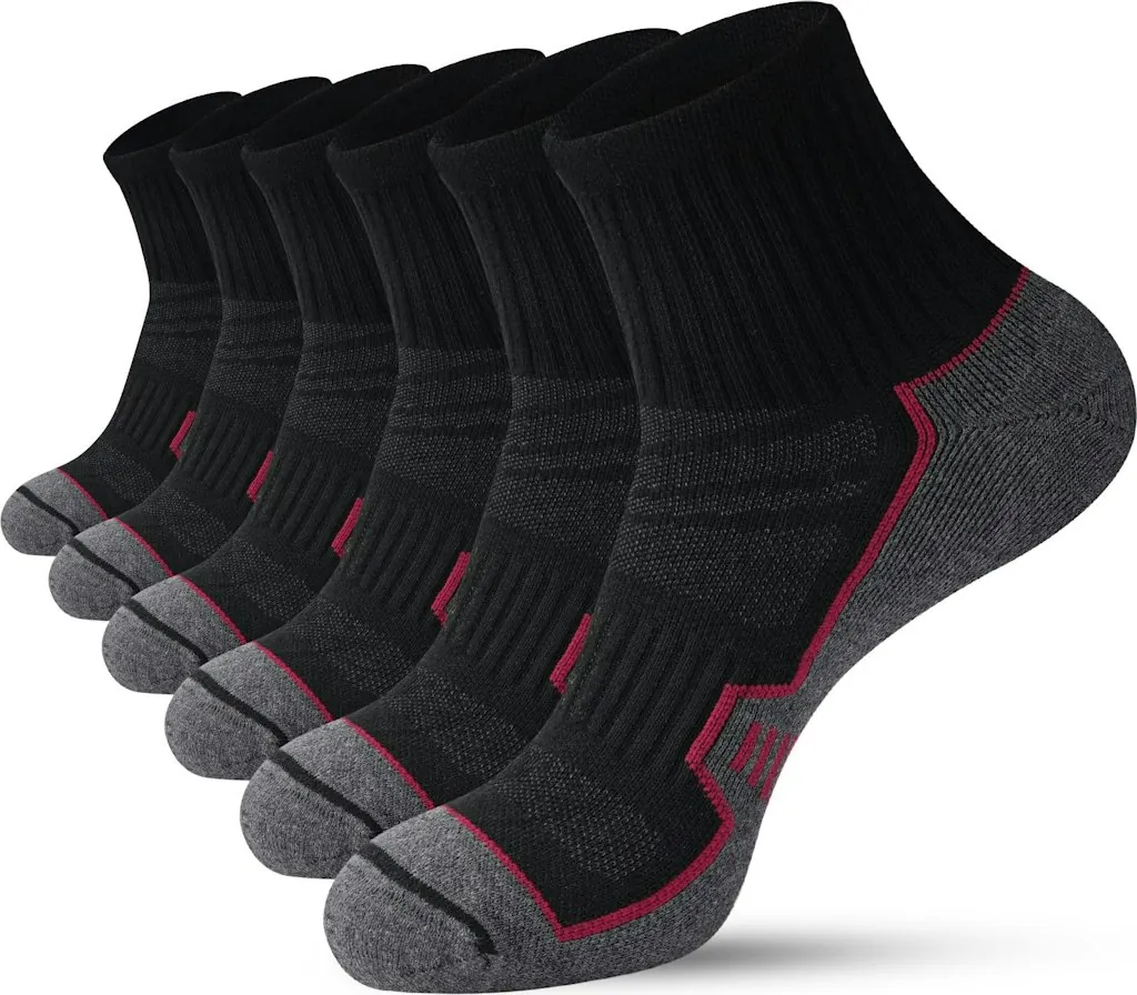 Men's Cushioned Ankle Running Socks 6-Pair Pack