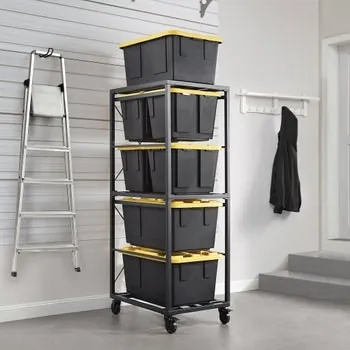 Gorilla Rack 5-Tier Rolling Bin Organizer