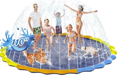 Instraella 110" Splash Pad Non-Slip Sprinkler Mat