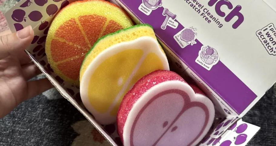 O-Cedar Punch Scrub Sponges 3-Pack