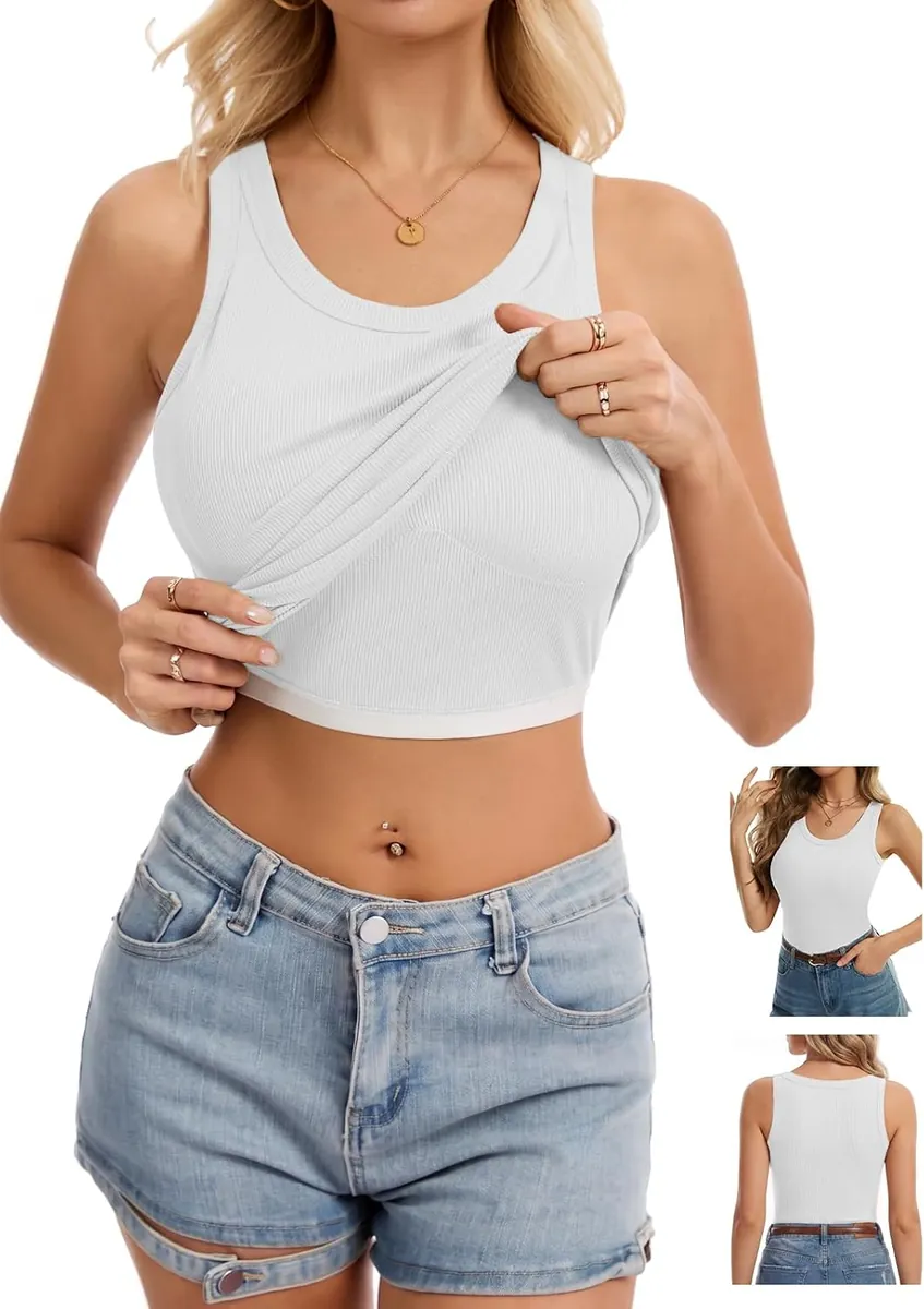HUMORDREAM Tank Top w/ Built-In Bra