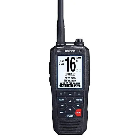 Uniden Floating Handheld IPX8 Marine VHF Radio w/ GPS & NOAA Alerts