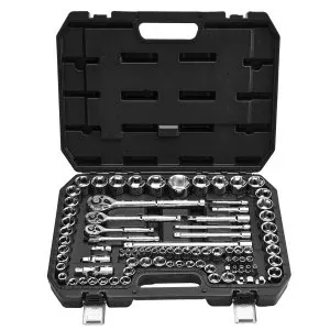 VEVOR 86-Piece 3/8 & 1/4 & 1/2 inch Drive Socket and Ratchet Set