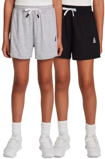 Reebok Girls' Athletic Balance Gym Shorts 2-Pack (Sizes 4-12)