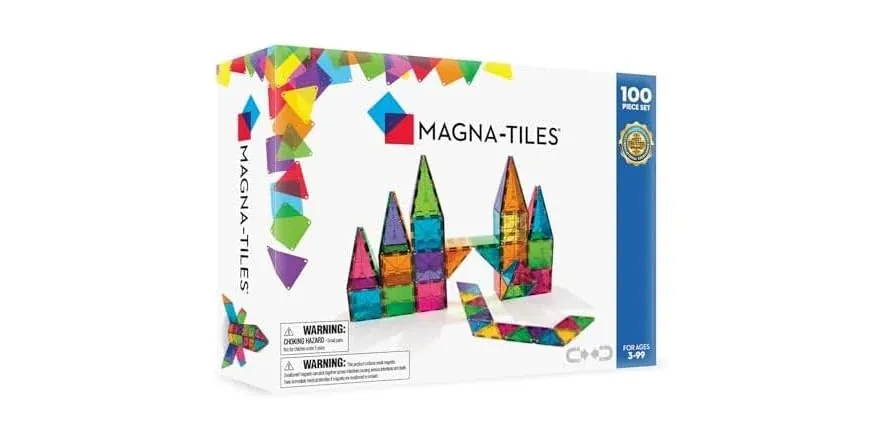 MAGNA-TILES Classic 100-Piece Magnetic Construction Set