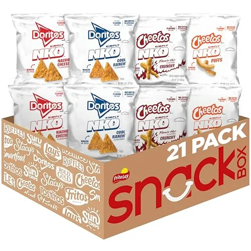 Simply NKD Snacks 4 Flavor Variety Pack Single Serve Bags 21-Pack