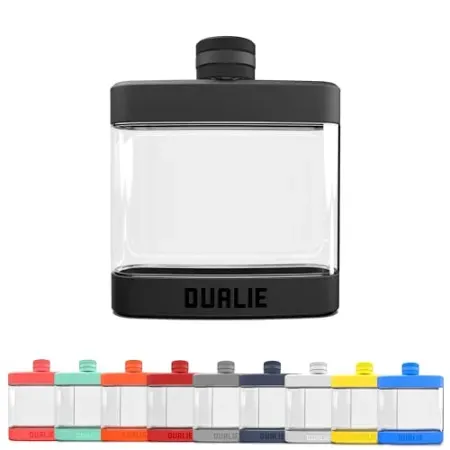 DUALIE 6oz Clear Hip Flask