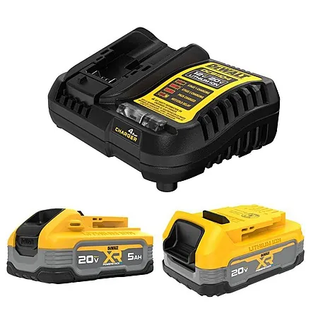 DeWALT 20V MAX XR POWERSTACK Battery Starter Kit (5Ah + 1.7Ah + Charger)