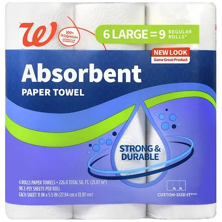 6-Ct Walgreens Absorbent Paper Towels or 9-Ct Walgreens Soft Bath Tissue