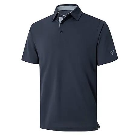 M MAELREG Men's Short Sleeve Moisture-Wicking Dry-Fit UPF 30+ Golf Polo Shirt