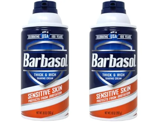 Barbasol Sensitive Skin Thick & Rich Shaving Cream 2-Pack 10-Oz