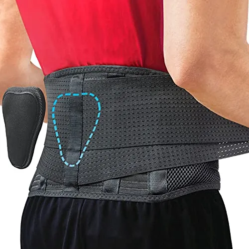 Sparthos Back Brace for Sciatica and Lower Back Pain - Black-L