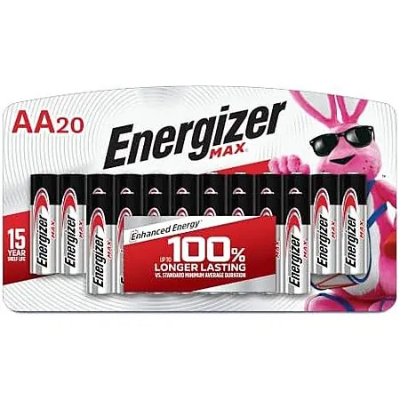 20-Ct Energizer Max AA Alkaline Batteries