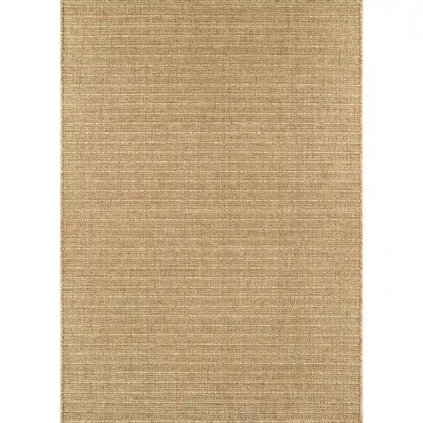 Beverly Rug Lomira Gold Striped Washable Jute 8x10ft Indoor Area Rug