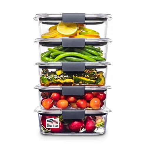 Rubbermaid Brilliance 3.2-Cup Containers 5-Pack