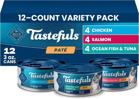 12-Count 3oz Blue Buffalo Tastefuls Wet Cat Food